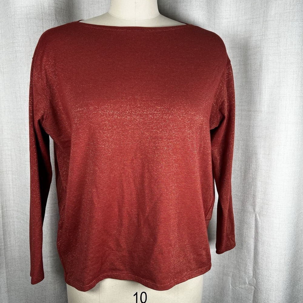 Lululemon Long Sleeve Women's 4 Metallic Top Shirt Limited Edition Spark Cayenne